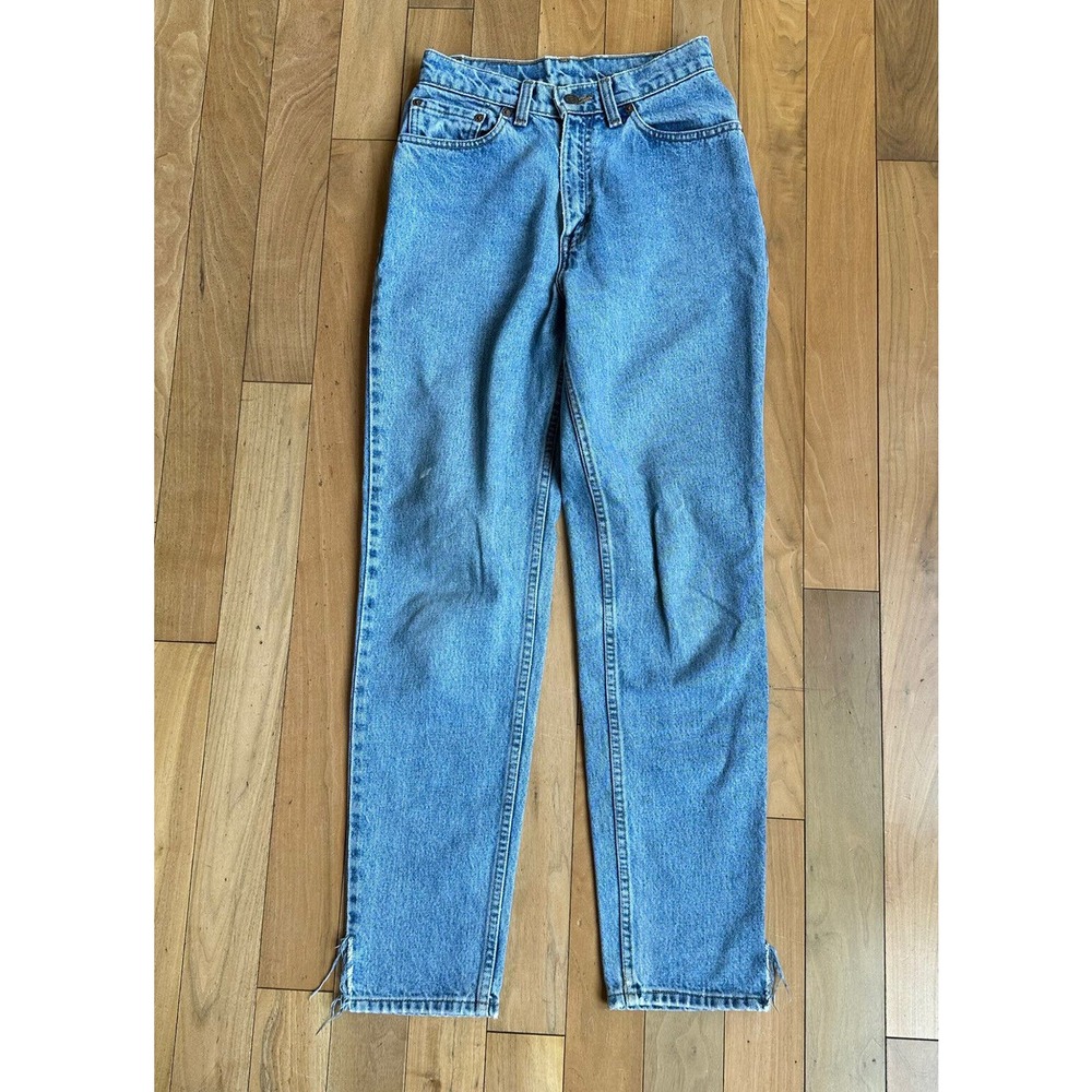 Vintage 90s Levis 512 Slim Tapered Jeans Womens 7 Blue Denim Y2K 1996 High Rise